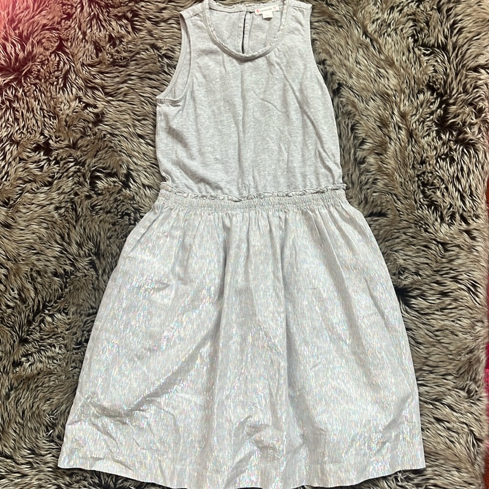 Crewcuts cotton and metallic fiber casual dress